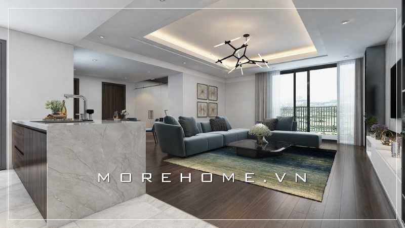 Sự đẹp đẽ của bàn đảo là nguồn động lực giúp các mẹ nấu ra những bữa ăn ngon cho mọi thành viên trong gia đình.